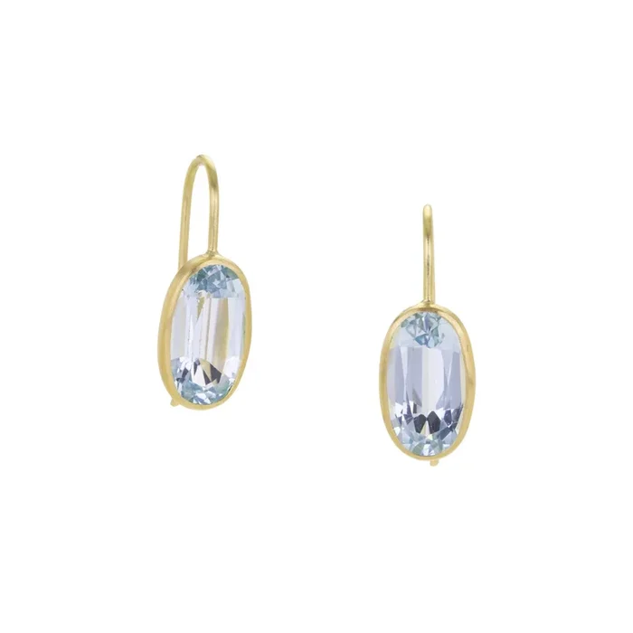 Faceted Natural Topaz Drop Earrings