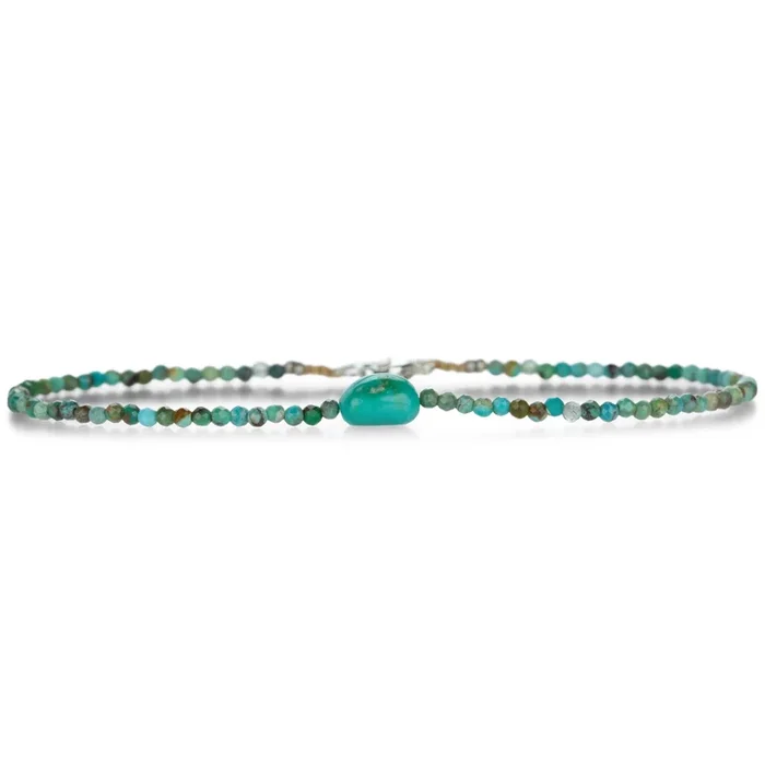 Faceted Turquoise Bead Bracelet