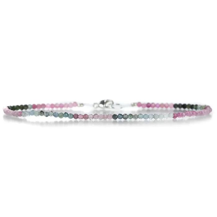 Faceted Watermelon Tourmaline Bead Bracelet