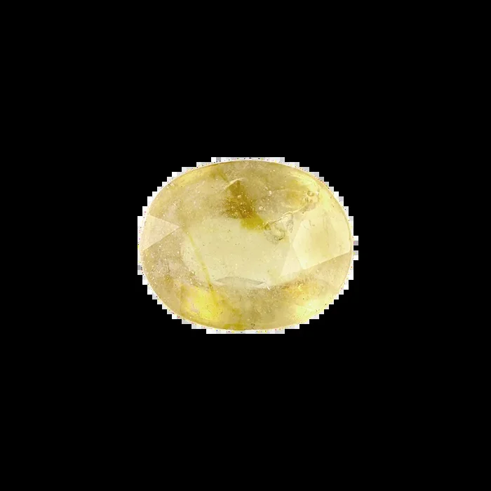 Faceted Yellow Sapphire Oval