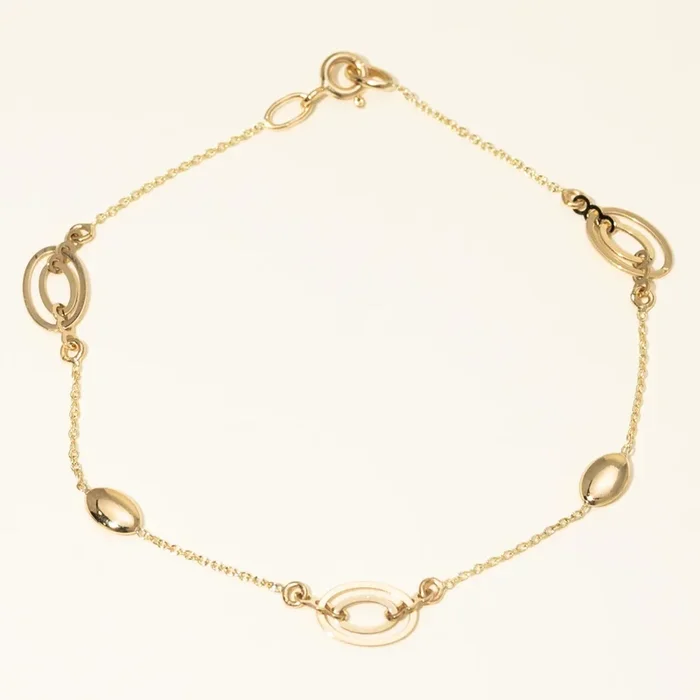 Fancy Oval Link Bracelet in 14kt Yellow Gold (7.5 inches)