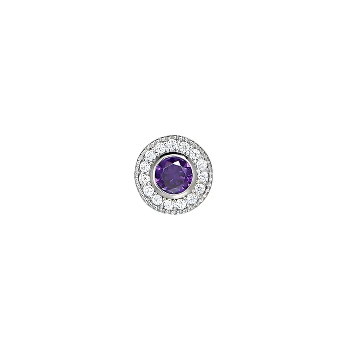 February Birthstone Bracelet Charm