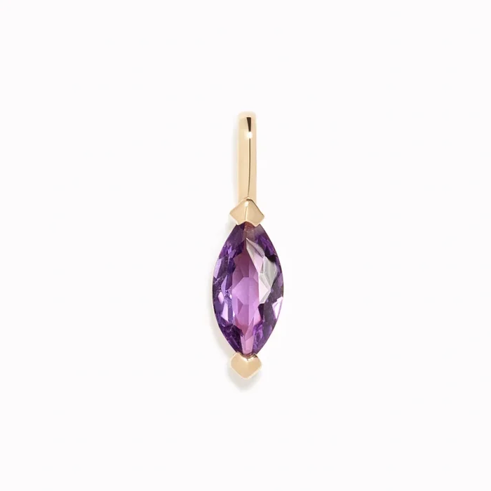 February Birthstone Pendant 14k Gold – Amethyst