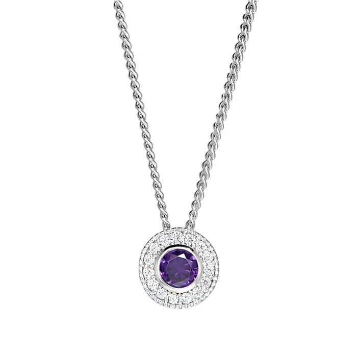 February Birthstone Pendant