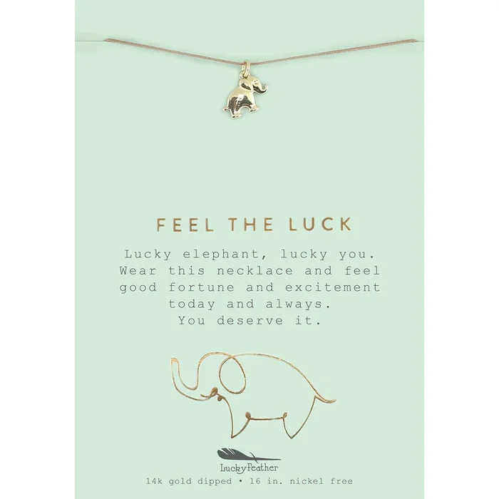 Feel the Luck – Gold Elephant Necklace