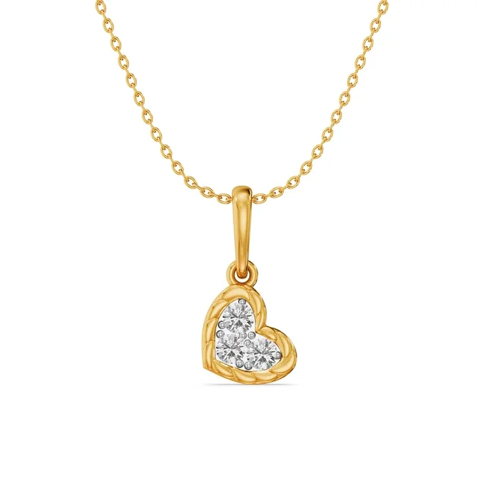 Fierce Heart 9KT Gold Lab Grown Diamond Pendant