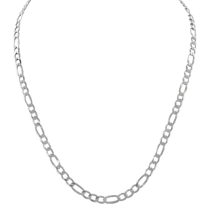 Figaro Chain in Sterling Silver (22 inches and 3.9mm)