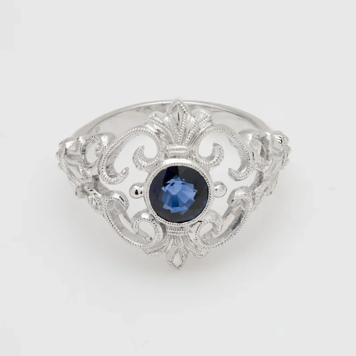 Filigree Sapphire Ring