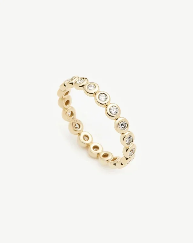 Fine Diamond Tennis Eternity Ring | 14ct Solid Gold