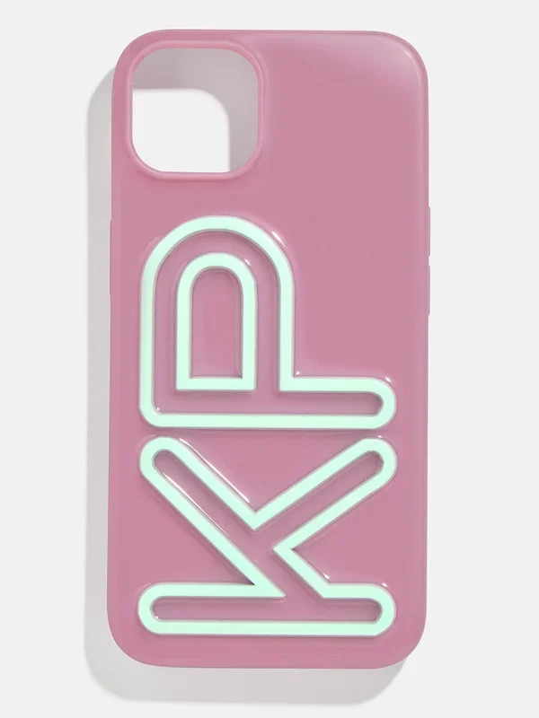 Fine Line Custom iPhone Case – Mauve/Mint Green