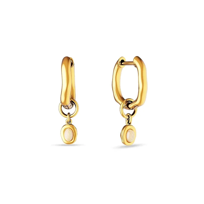 Fine Molten Huggie Earrings (Gold) – Moonstone
