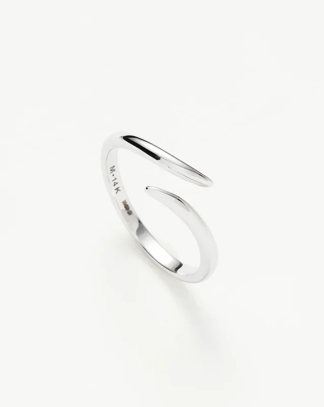 Fine Open Claw Ring | 14ct White Gold