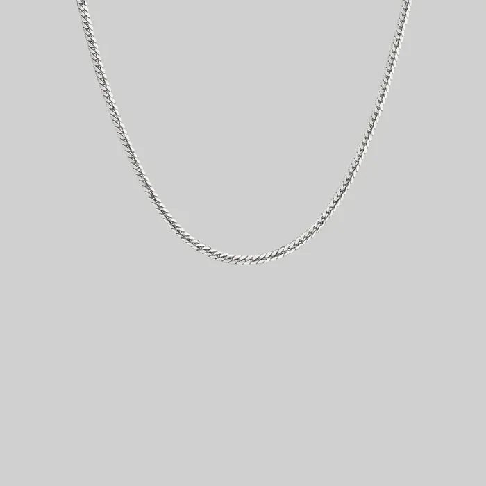 Fine Snake Chain Collar – Silver