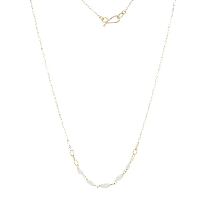 Five Alive Necklace with White Pearls