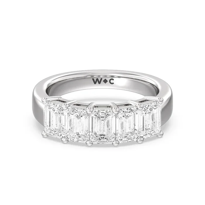 Five Stone Emerald Cut Diamond Ring (F/G SI+)