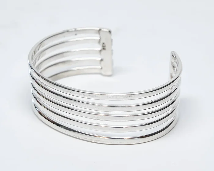 Five Straight Band Sterling Silver O’Keeffe Cuff