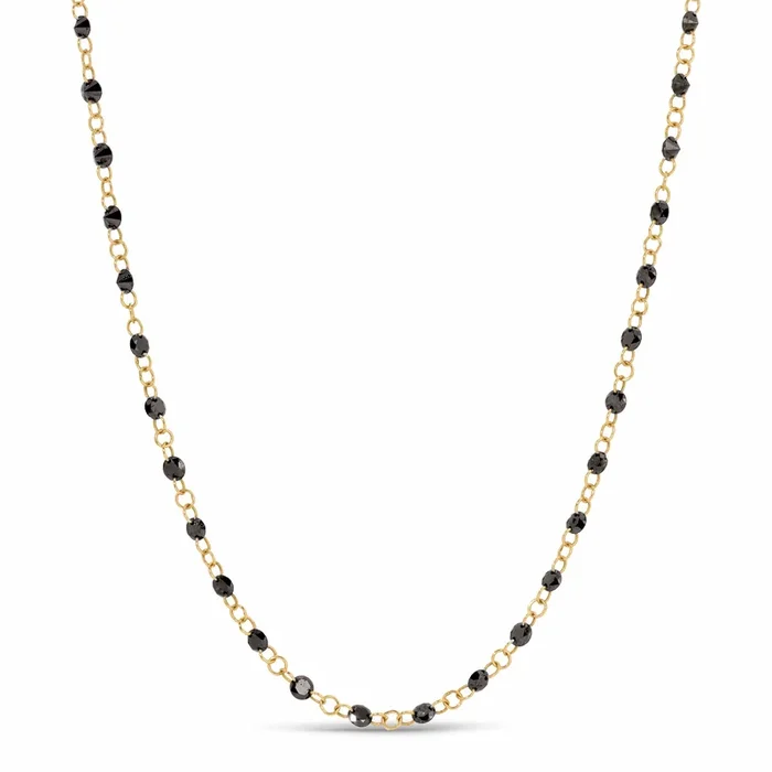 Floating Black Diamond Necklace