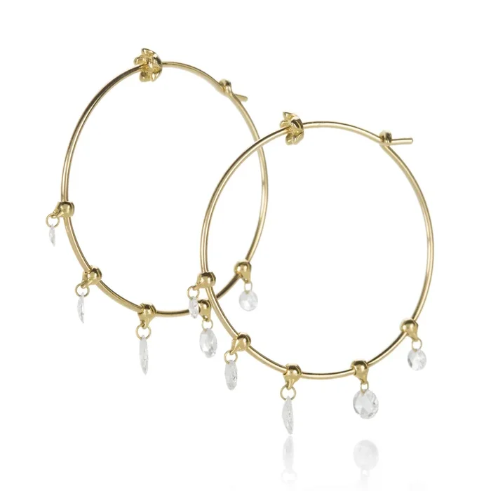 Floating Diamond Hoops