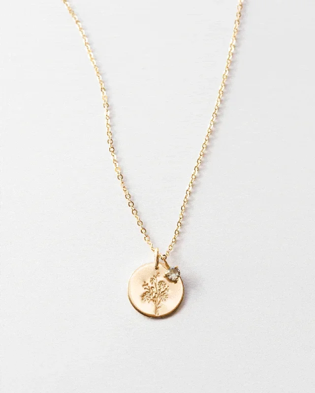 Flora Birthstone Necklace