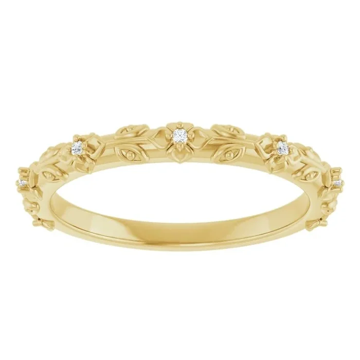 Floral Diamond Band