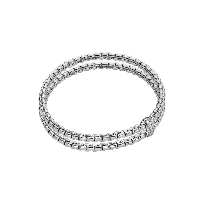 Fope Eka 18k Flex’It Bracelet with Pavé Diamonds