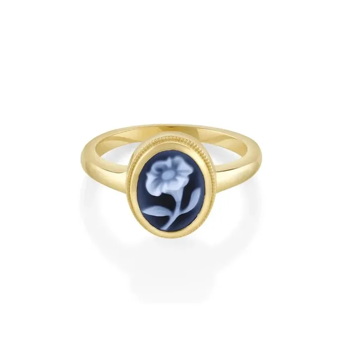 Forget Me Not Cameo Ring