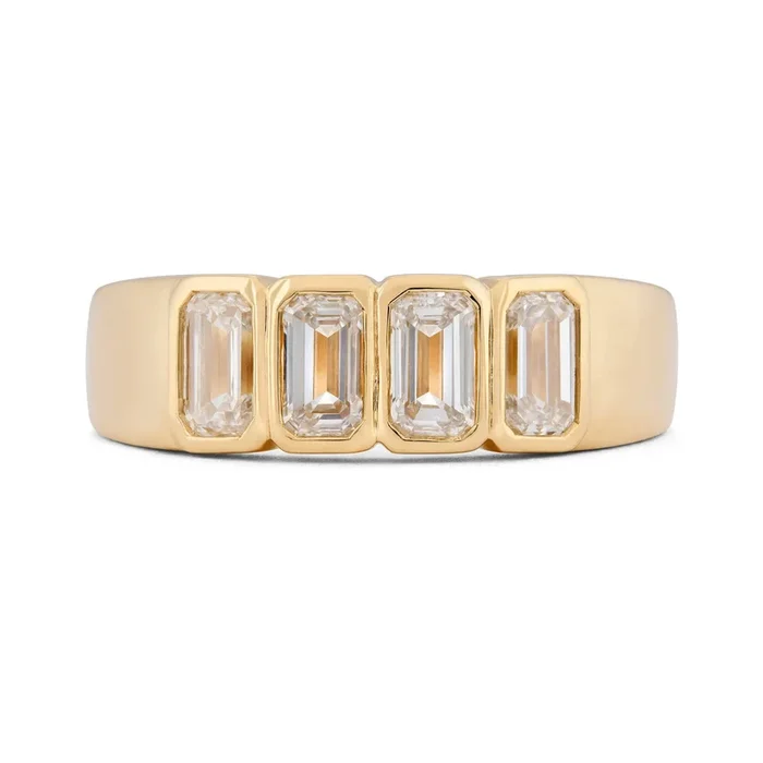 Frame Bezel Lab-Grown Diamond Wedding Band