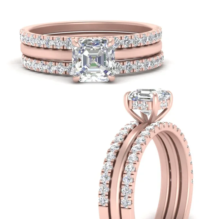 French Prong Stacking Engagement Ring