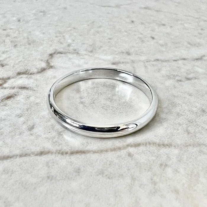 French Vintage Platinum Cartier 1895 Wedding Band 2.5 mm – Size 7.50 US / 56 FR / P UK
