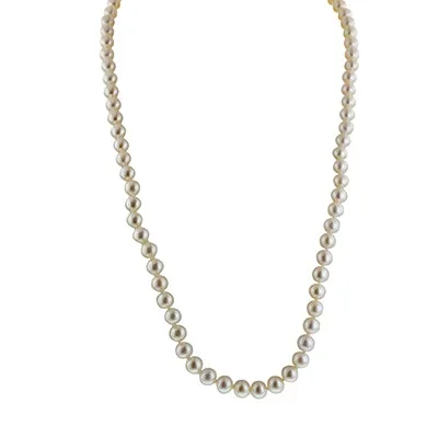 Freshwater Cultured Pearl Necklace in 14kt White Gold (7-8mm pearls)