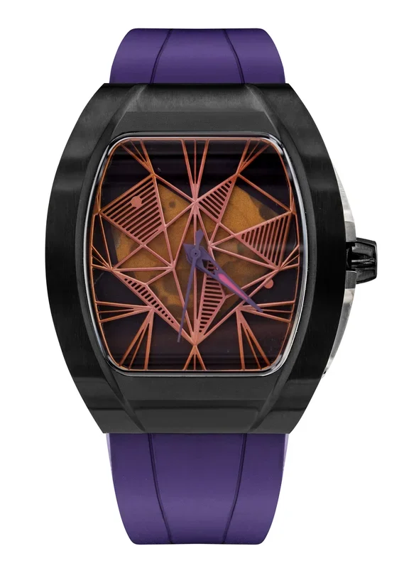 Frost NYC Evolution Women’s Watch – Automatic Skeleton Steel Caged Heart | WFRST-01-H-B Purple Band | Pre – Sale