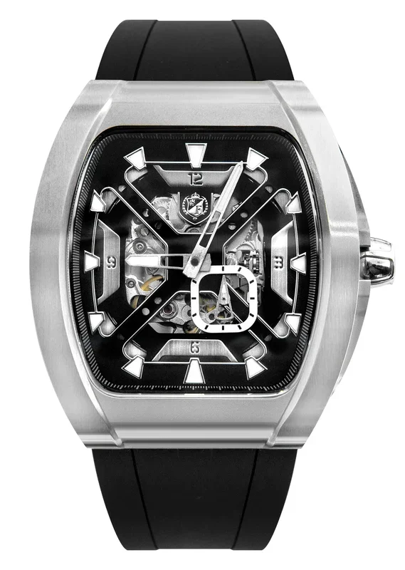 Frost NYC Mens Watch – Automatic Skeleton Stainless Steel Sport Watch | FRST-01-XS | Black