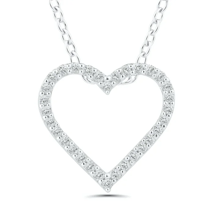 Frosted Heart Pendant