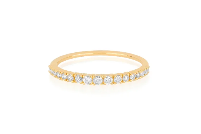 Full Cut Diamond Arc Ring
