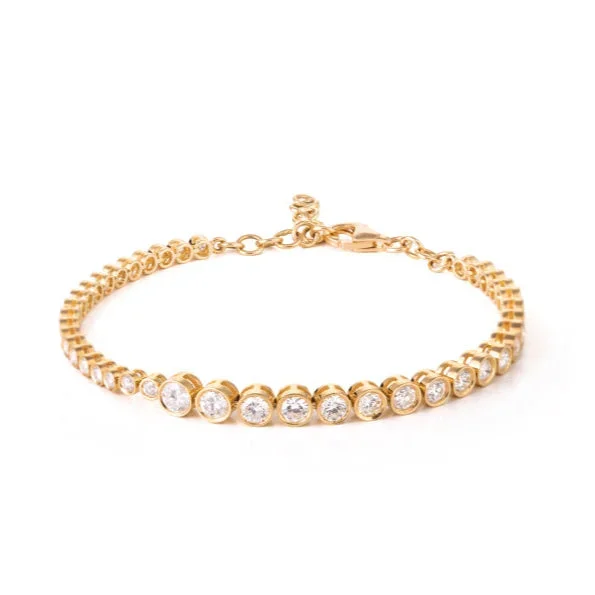 Full Diamond Bubble Tennis Bracelet