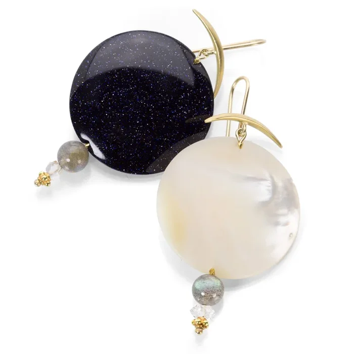 Full Moon and Sky Earrings