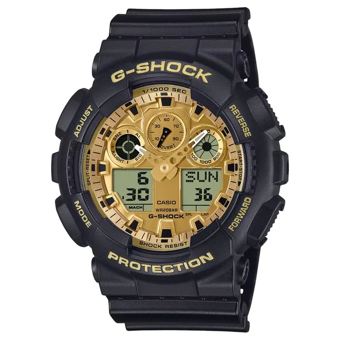 G-Shock Analog Digital GA-100 Series Black Resin Watch