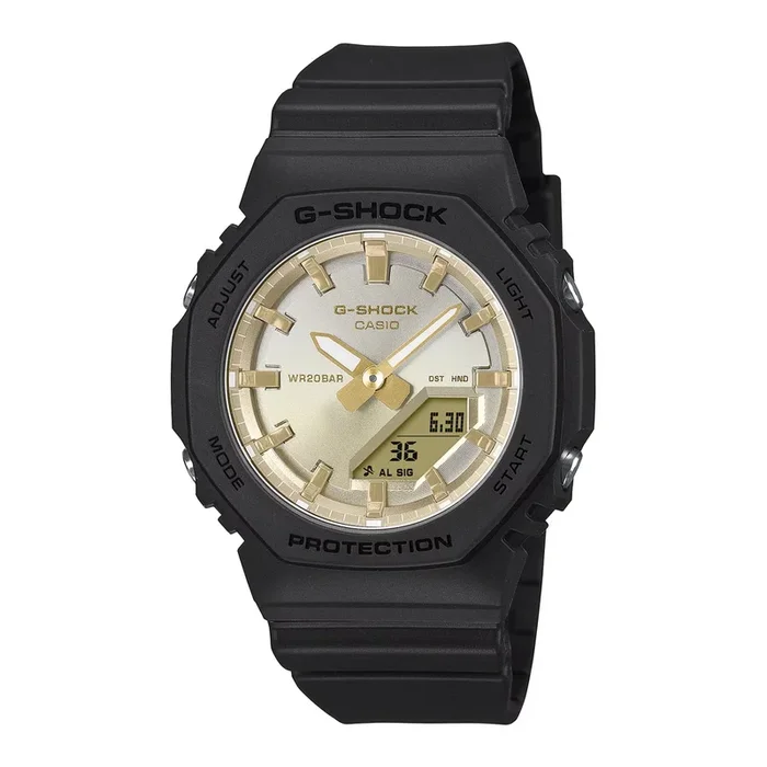 G-Shock Darkening Sunset 2100 Series Womens Watch with Yellow Dial and Black Resin Strap (quartz movement)