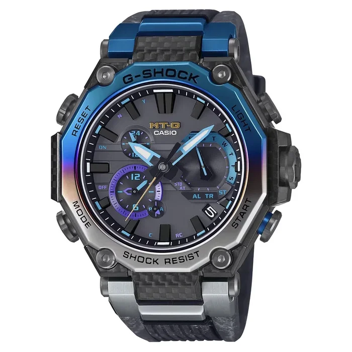 G-Shock Limited Edition MT-G Storm Chaser Men’s Watch with Black Dial and Multicolor Carbon Frame (solar movement)