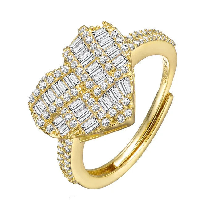Gabrielle Puffed Heart Couture Ring