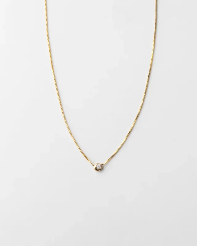 Gaia Diamond Solitaire Necklace
