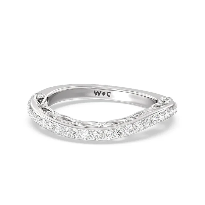 Galleria Vintage Filigree Diamond Wedding Band