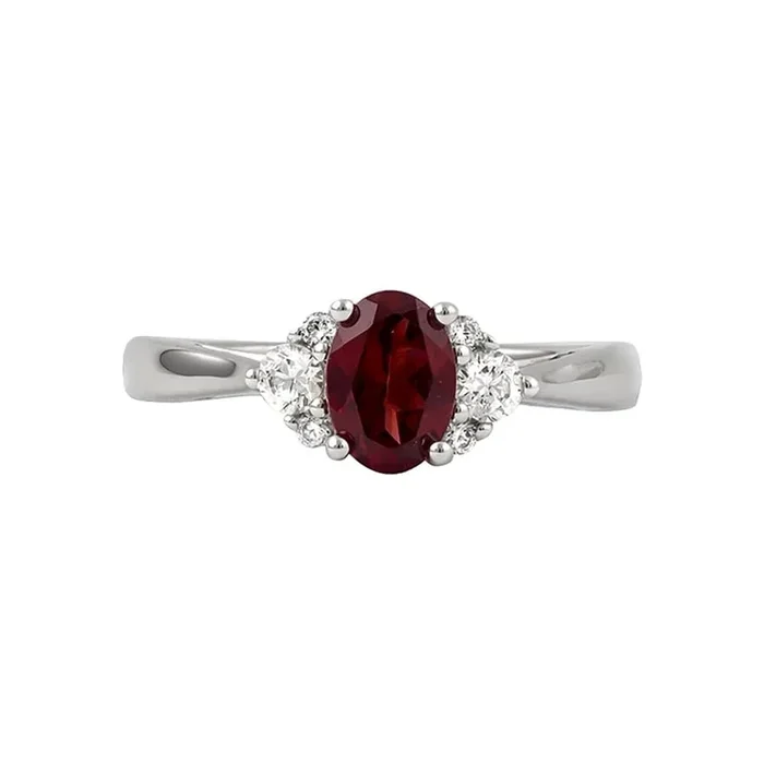 Garnet and Diamond Ring