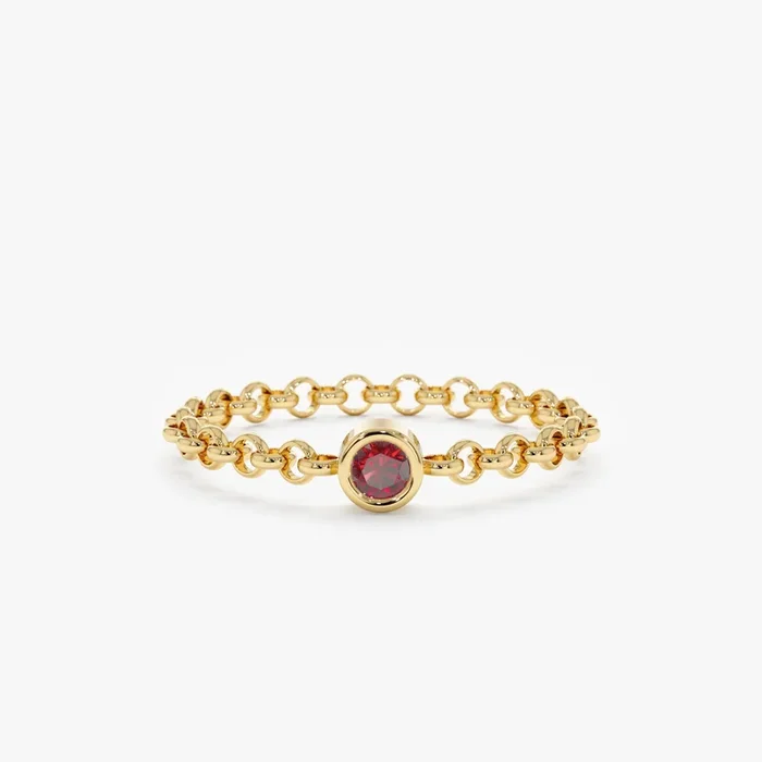 Garnet Chain Ring, Adriana