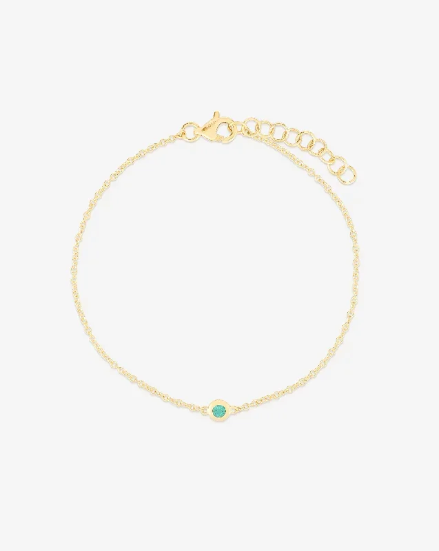 Gemstone Bezel-Set Bracelet