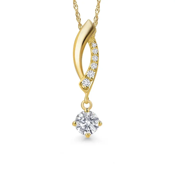 Gemstone Birthstone and Lab Grown Diamond Infinity Pendant Necklace For Women in 14K Yellow Gold | Round 4MM | Gold Necklace For Women | 18 Inch Gold Chain | Fine Jewelry Gifts for Her Mom Wife