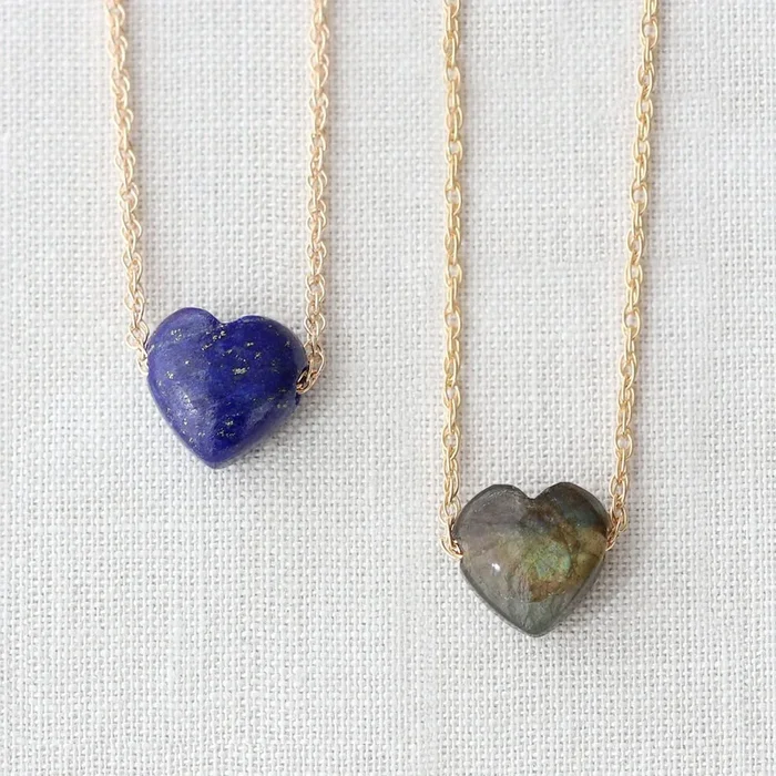 Gemstone Heart Necklace