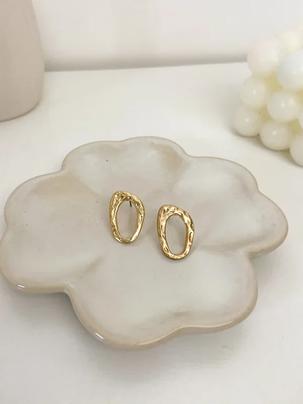 Geometric 3 Gold Singles Earring