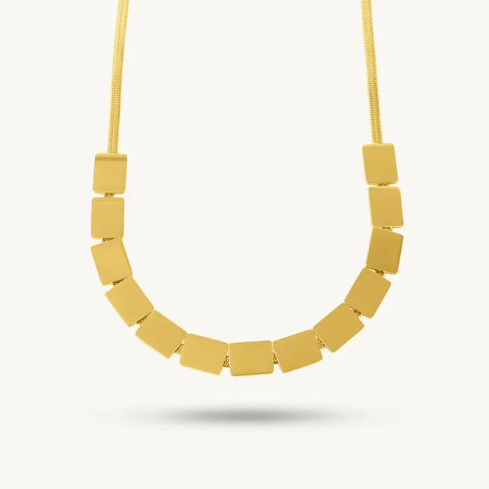 Geometric Block Necklace