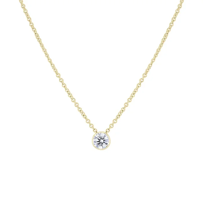 Get Naked Solitaire Diamond Bezel Necklace 1/4ct